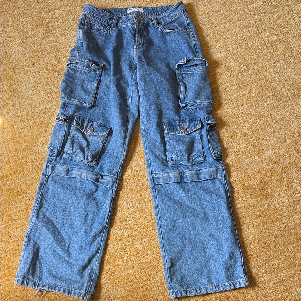 Garage denim cargo pants